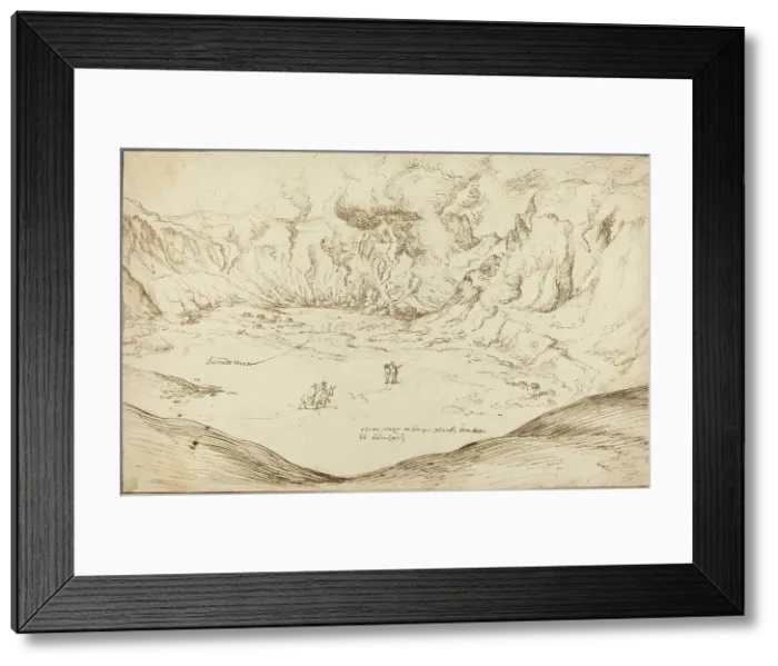 Framed Print : Forum Vulcani: The Hot Springs at Pozzuoli, 1578. Creator: Joris Hoefnagel Framed Print : Forum Vulcani: The Hot Springs at Pozzuoli, 1578. Creator: Joris Hoefnagel