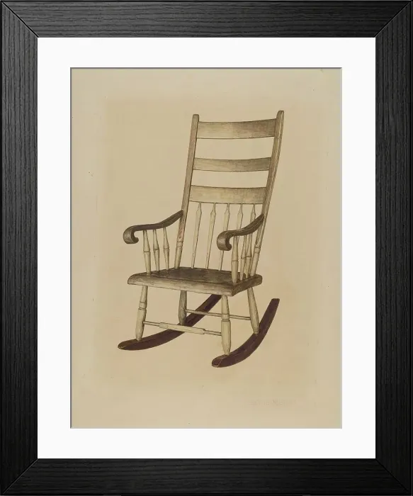 Framed Print : Rocking Chair, 1939. Creator: Raymond Neumann Framed Print : Rocking Chair, 1939. Creator: Raymond Neumann