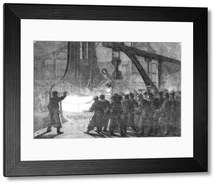 Framed Print : Iron Ship Fitting at the Royal Dockyard, Woolwich, 1854. Creator: Unknown Framed Print : Iron Ship Fitting at the Royal Dockyard, Woolwich, 1854. Creator: Unknown