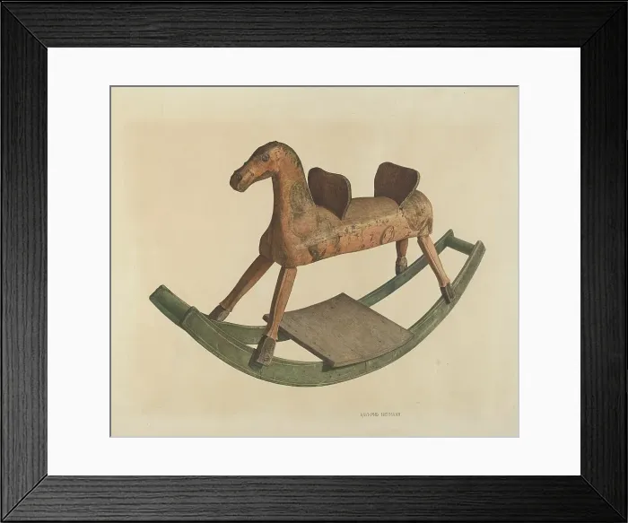 Framed Print : Rocking Horse, 1935 / 1942. Creator: Raymond Neumann Framed Print : Rocking Horse, 1935 / 1942. Creator: Raymond Neumann