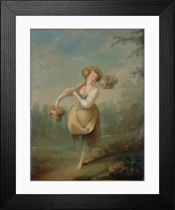 Framed Print : La Bouquetière. Creator: Jean Baptiste Marie Huet Framed Print : La Bouquetière. Creator: Jean Baptiste Marie Huet