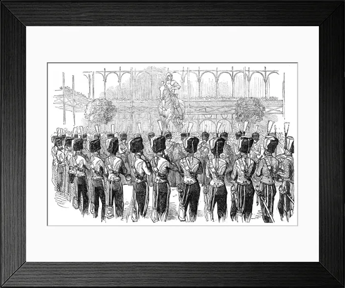 Framed Print : Fete at the Crystal Palace, on Saturday last - The Guides Band, 1854. Creator: Unknown Framed Print : Fete at the Crystal Palace, on Saturday last - The Guides Band, 1854. Creator: Unknown