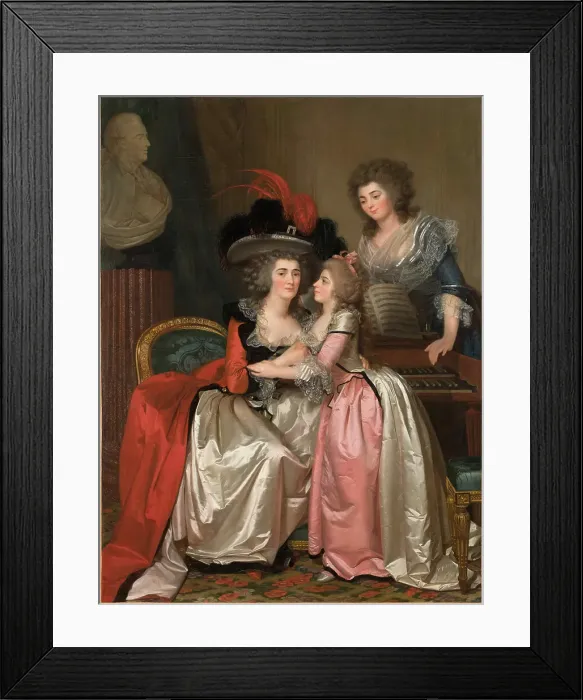 Framed Print : Portrait of the Bergeret de Grandcourt family, c. 1785. Creator: Mosnier, Jean Laurent (1743 / 44-1808) Framed Print : Portrait of the Bergeret de Grandcourt family, c. 1785. Creator: Mosnier, Jean Laurent (1743 / 44-1808)