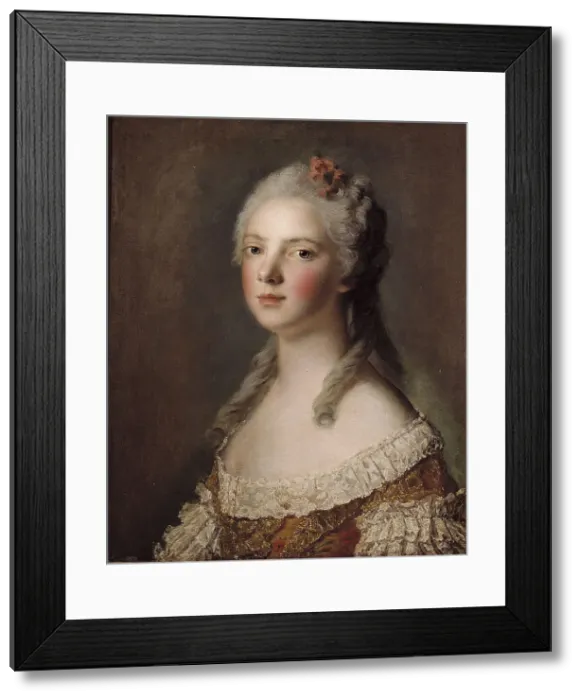 Framed Print : Portrait de Marie-Adélaïde de France, fille de Louis XV, dite Madame Adélaïde, c1750. Creator: Jean-Marc Nattier Framed Print : Portrait de Marie-Adélaïde de France, fille de Louis XV, dite Madame Adélaïde, c1750. Creator: Jean-Marc Nattier