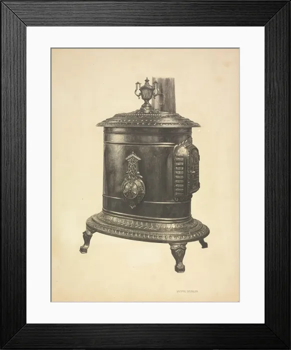 Framed Print : Amana Stove, c. 1940. Creator: Raymond Neumann Framed Print : Amana Stove, c. 1940. Creator: Raymond Neumann