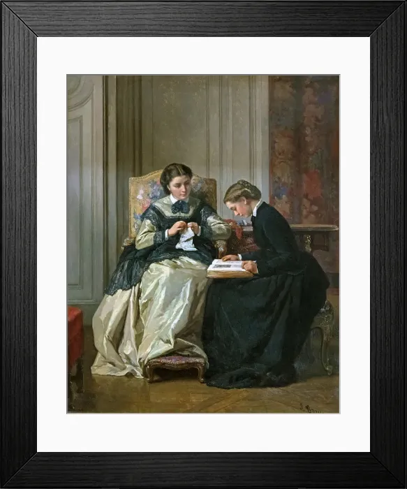 Framed Print : Le travail. Creator: Trayer, Jules (1824-1909) Framed Print : Le travail. Creator: Trayer, Jules (1824-1909)