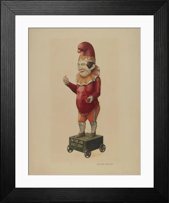Framed Print : Cigar Store Figure: Punch, 1935 / 1942. Creator: Raymond Neumann. Cigar Store Figure: Punch, 1935 / 1942. Creator: Raymond Neumann Framed Print : Cigar Store Figure: Punch, 1935 / 1942. Creator: Raymond Neumann. Cigar Store Figure: Punch, 1935 / 1942. Creator: Raymond Neumann