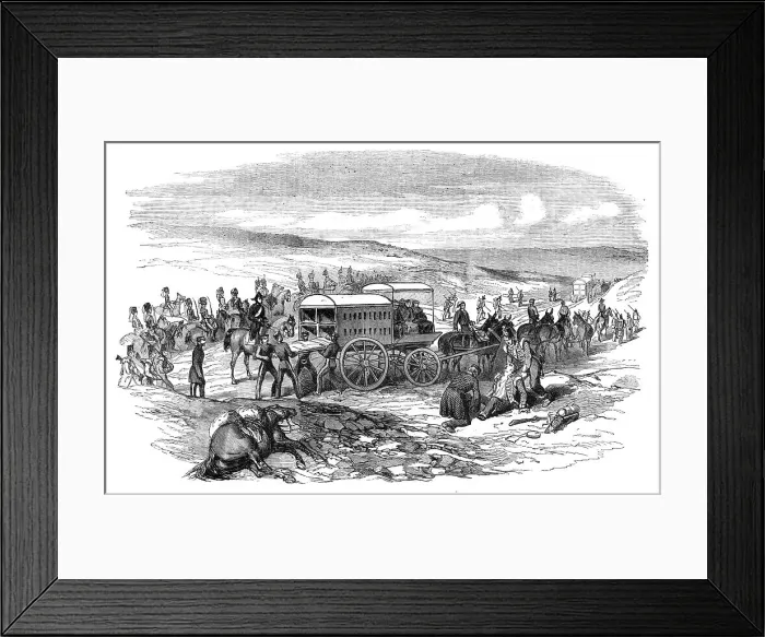 Framed Print : Siege of Sebastopol - Mr. Guthrie's Ambulance Waggons, 1854. Creator: Unknown Framed Print : Siege of Sebastopol - Mr. Guthrie's Ambulance Waggons, 1854. Creator: Unknown
