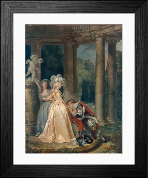 Framed Print : Le Serment à l'amour (The Oath to Love), 1786. Creator: Trinquesse, Louis Rolland (c. 1746-1800) Framed Print : Le Serment à l'amour (The Oath to Love), 1786. Creator: Trinquesse, Louis Rolland (c. 1746-1800)