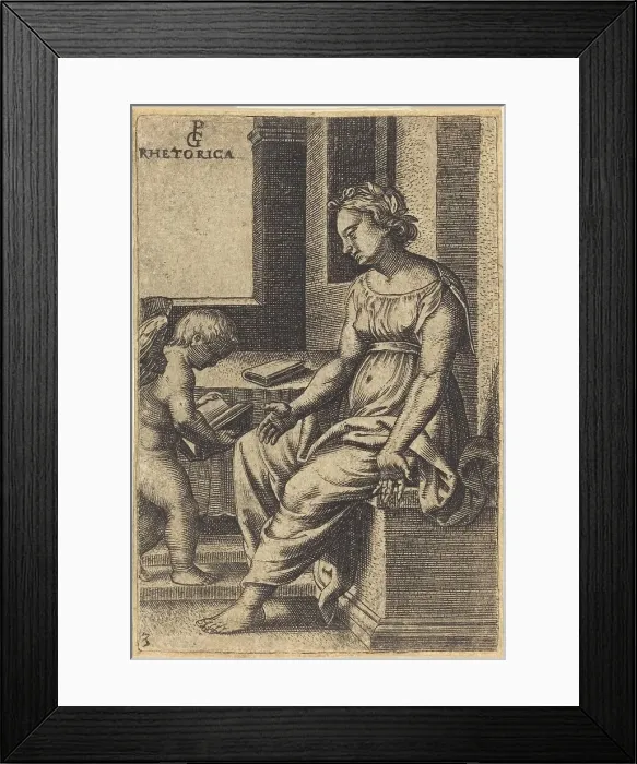Framed Print : Rhetoric. Creator: Georg Pencz Framed Print : Rhetoric. Creator: Georg Pencz