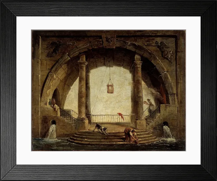 Framed Print : La Fontaine. Creator: Hubert Robert Framed Print : La Fontaine. Creator: Hubert Robert