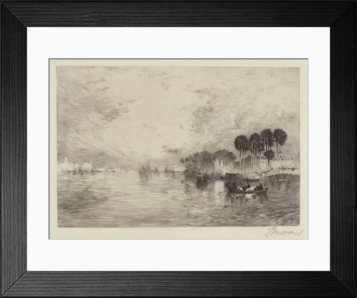 Framed Print : St. John's River, Florida, 1886. Creator: Thomas Moran Framed Print : St. John's River, Florida, 1886. Creator: Thomas Moran