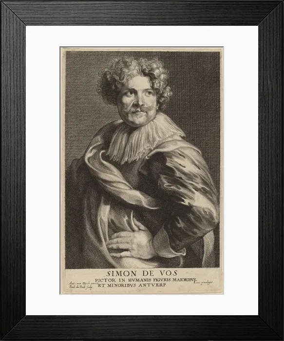 Framed Print : Simon de Vos, probably 1626 / 1641. Creator: Paulus Pontius Framed Print : Simon de Vos, probably 1626 / 1641. Creator: Paulus Pontius