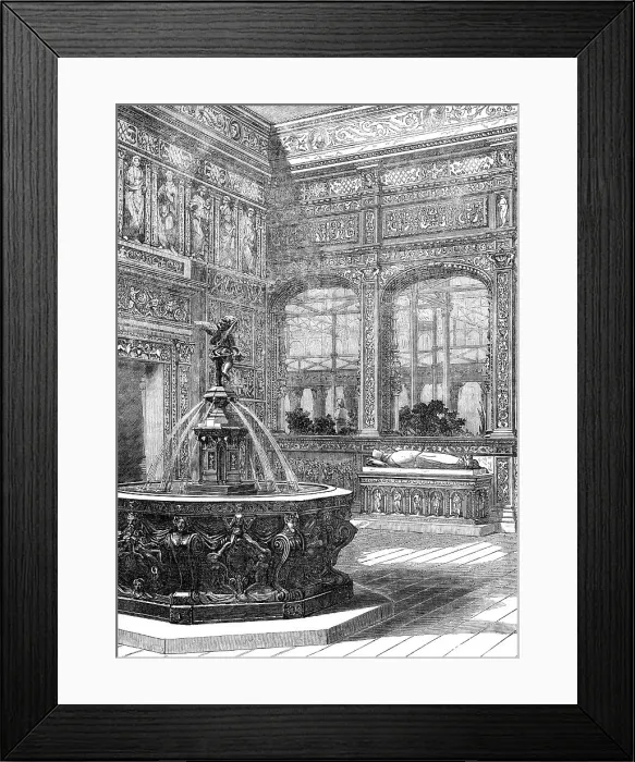 Framed Print : The Renaissance Court, at the Crystal Palace, Sydenham, 1854. Creator: Unknown Framed Print : The Renaissance Court, at the Crystal Palace, Sydenham, 1854. Creator: Unknown