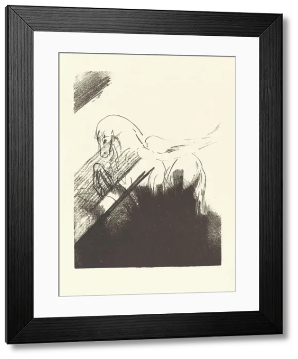 Framed Print : Cheval aile (Winged Horse), 1894. Creator: Odilon Redon Framed Print : Cheval aile (Winged Horse), 1894. Creator: Odilon Redon