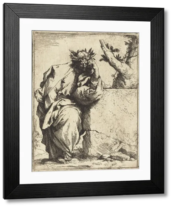 Framed Print : The Poet, c. 1620 / 1621. Creator: Jusepe de Ribera Framed Print : The Poet, c. 1620 / 1621. Creator: Jusepe de Ribera