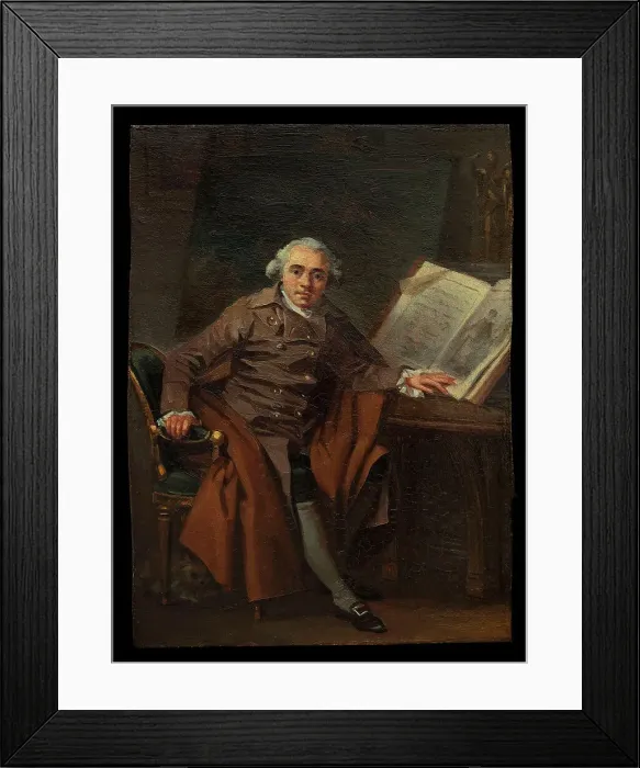 Framed Print : Portrait présumé de Jean-Jacques Lagrenée dit Portrait d'un homme dans un manteau croisé, c1787. Creator: Marguerite Gerard Framed Print : Portrait présumé de Jean-Jacques Lagrenée dit Portrait d'un homme dans un manteau croisé, c1787. Creator: Marguerite Gerard