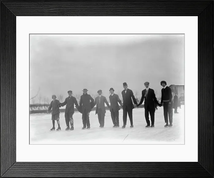 Framed Print : Skating Party, 1912. Creator: Harris & Ewing. Skating Party, 1912. Creator: Harris & Ewing Framed Print : Skating Party, 1912. Creator: Harris & Ewing. Skating Party, 1912. Creator: Harris & Ewing
