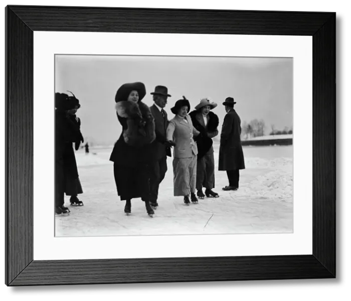 Framed Print : Skating Party, 1912. Creator: Harris & Ewing. Skating Party, 1912. Creator: Harris & Ewing Framed Print : Skating Party, 1912. Creator: Harris & Ewing. Skating Party, 1912. Creator: Harris & Ewing