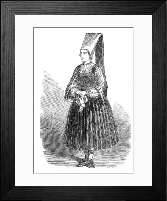 Framed Print : Woman of Ostenfeldt, 1854. Creator: Unknown
