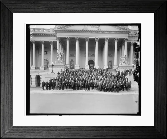 Framed Print : War Congress on Capitol Steps, between 1910 and 1920. Creator: Harris & Ewing. War Congress on Capitol Steps, between 1910 and 1920. Creator: Harris & Ewing Framed Print : War Congress on Capitol Steps, between 1910 and 1920. Creator: Harris & Ewing. War Congress on Capitol Steps, between 1910 and 1920. Creator: Harris & Ewing