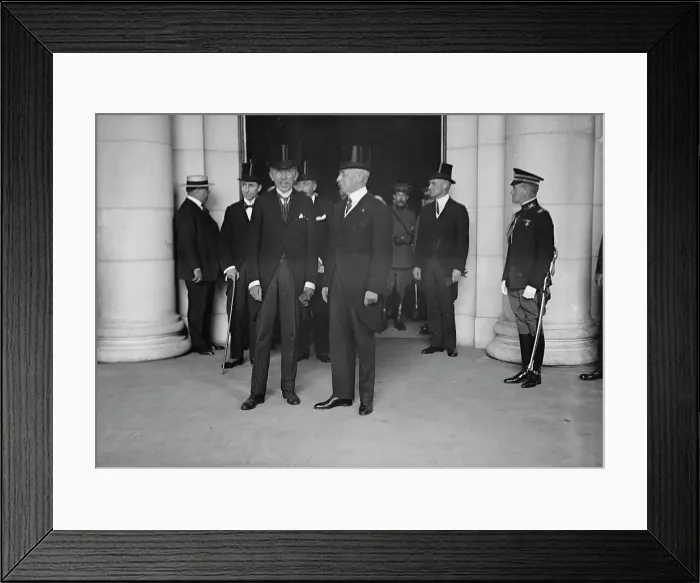 Framed Print : Belgian Mission To U.S. Baron Ludovic Moncheur...and Secretary Robert Lansing...1917. Creator: Harris & Ewing. Belgian Mission To U.S. Baron Ludovic Moncheur...and Secretary Robert Lansing...1917. Creator: Harris & Ewing Framed Print : Belgian Mission To U.S. Baron Ludovic Moncheur...and Secretary Robert Lansing...1917. Creator: Harris & Ewing. Belgian Mission To U.S. Baron Ludovic Moncheur...and Secretary Robert Lansing...1917. Creator: Harris & Ewing