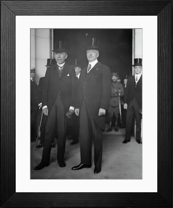 Framed Print : Belgian Mission To U.S. Baron Ludovic Moncheur...and Secretary Robert Lansing...1917. Creator: Harris & Ewing. Belgian Mission To U.S. Baron Ludovic Moncheur...and Secretary Robert Lansing...1917. Creator: Harris & Ewing Framed Print : Belgian Mission To U.S. Baron Ludovic Moncheur...and Secretary Robert Lansing...1917. Creator: Harris & Ewing. Belgian Mission To U.S. Baron Ludovic Moncheur...and Secretary Robert Lansing...1917. Creator: Harris & Ewing