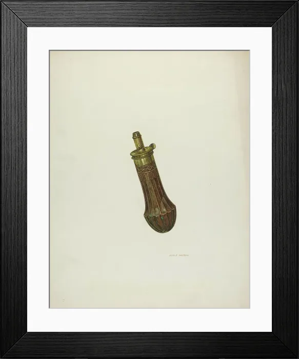 Framed Print : Powder Flask, c. 1941. Creator: Adolph Opstad Framed Print : Powder Flask, c. 1941. Creator: Adolph Opstad