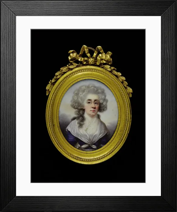 Framed Print : Portrait de jeune femme au fichu blanc. Creator: Ecole Francaise