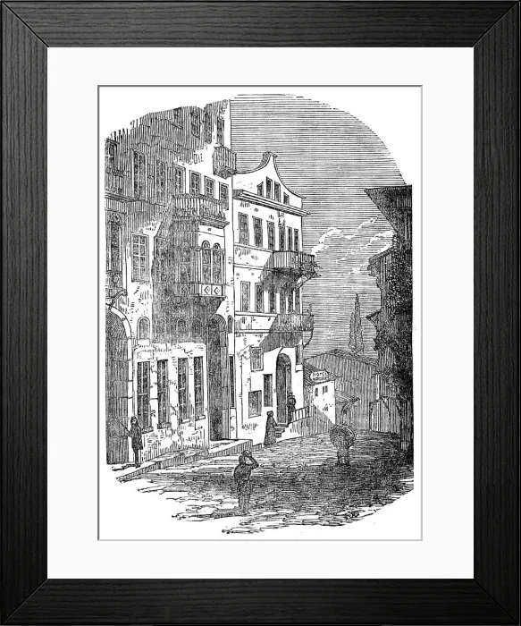 Framed Print : The English and French Army Post-Offices at Pera, 1854. Creator: Unknown Framed Print : The English and French Army Post-Offices at Pera, 1854. Creator: Unknown