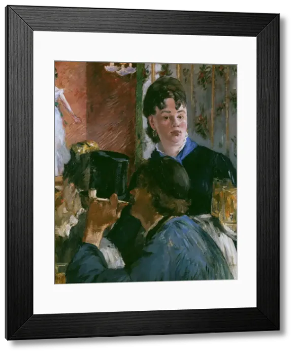 Framed Print : La Serveuse de bocks (The Waitress), 1878-1879. Creator: Manet, Édouard (1832-1883) Framed Print : La Serveuse de bocks (The Waitress), 1878-1879. Creator: Manet, Édouard (1832-1883)