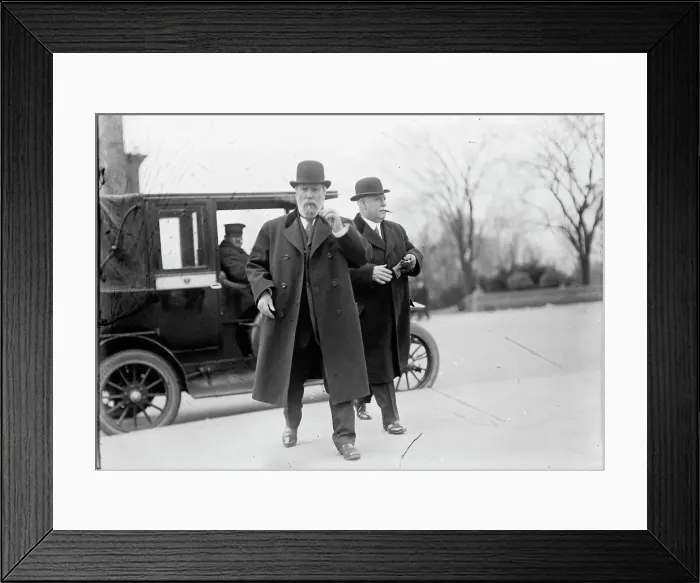 Framed Print : James Jerome Hill, President, Great Northern Railway - Left, with J. H. Carroll, 1911. Creator: Harris & Ewing. James Jerome Hill, President, Great Northern Railway - Left, with J. H. Carroll, 1911. Creator: Harris & Ewing Framed Print : James Jerome Hill, President, Great Northern Railway - Left, with J. H. Carroll, 1911. Creator: Harris & Ewing. James Jerome Hill, President, Great Northern Railway - Left, with J. H. Carroll, 1911. Creator: Harris & Ewing