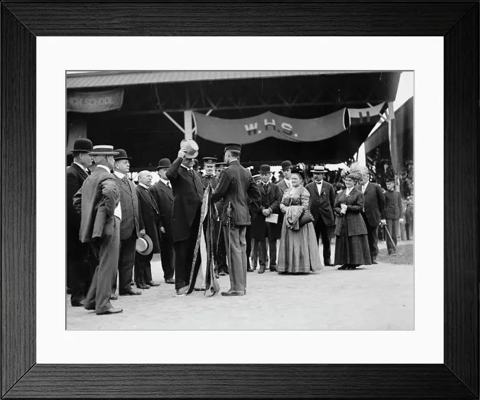 Framed Print : District of Columbia Public Schools - Secretary of War Dickinison Presenting Banner To... 1911. Creator: Harris & Ewing. District of Columbia Public Schools - Secretary of War Dickinison Presenting Banner To... 1911. Creator: Harris & Ewing Framed Print : District of Columbia Public Schools - Secretary of War Dickinison Presenting Banner To... 1911. Creator: Harris & Ewing. District of Columbia Public Schools - Secretary of War Dickinison Presenting Banner To... 1911. Creator: Harris & Ewing