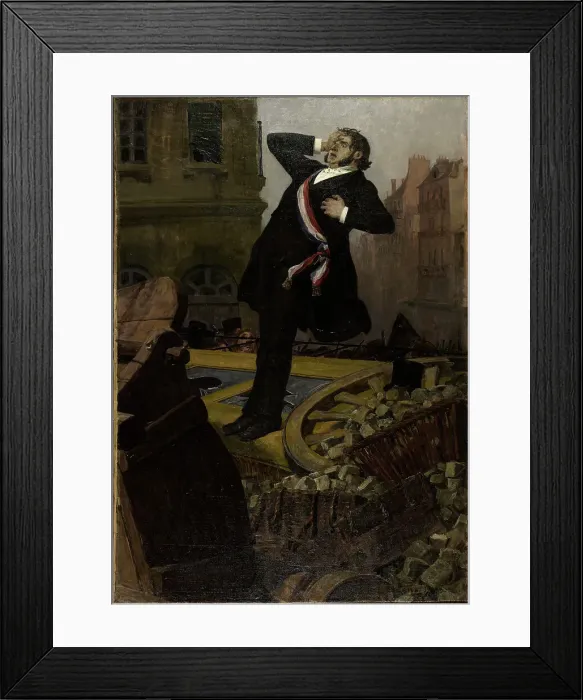 Framed Print : Mort du député Alphonse Baudin le 3 décembre 1851, 1902. Creator: Jean-Paul Laurens