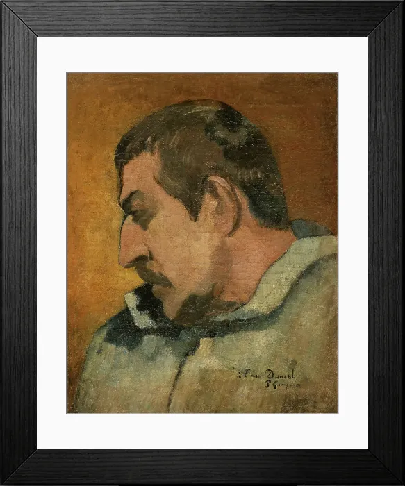 Framed Print : Self-Portrait (Autoportrait à l'ami Daniel), 1896. Creator: Gauguin, Paul Eugéne Henri (1848-1903) Framed Print : Self-Portrait (Autoportrait à l'ami Daniel), 1896. Creator: Gauguin, Paul Eugéne Henri (1848-1903)