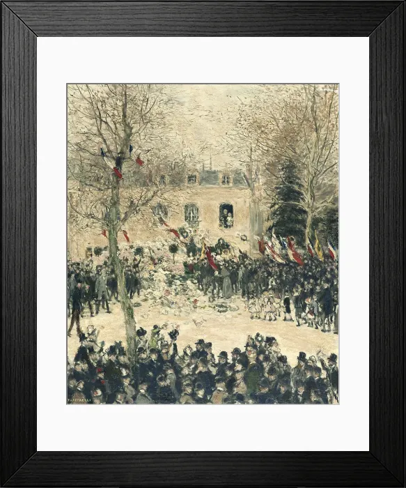 Framed Print : La fête des quatre-vingts ans de Victor Hugo, 27 février 1881, c1903. Creator: Jean-François Raffaëlli Framed Print : La fête des quatre-vingts ans de Victor Hugo, 27 février 1881, c1903. Creator: Jean-François Raffaëlli