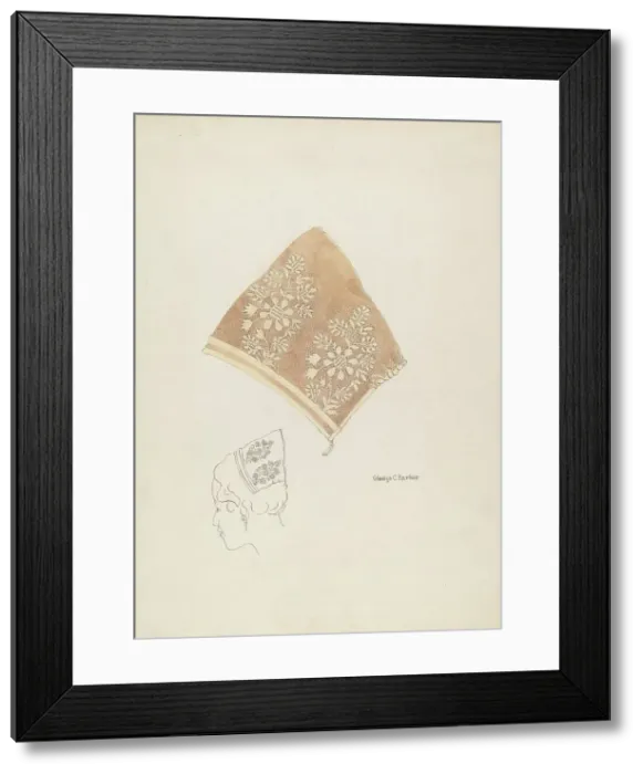 Framed Print : Lace Cap, c. 1937. Creator: Gladys C. Parker Framed Print : Lace Cap, c. 1937. Creator: Gladys C. Parker
