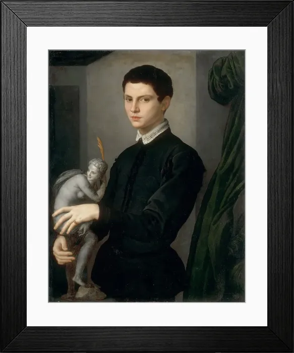 Framed Print : Portrait of the sculptor Baccio Bandinelli (1493-1560), 1540s. Creator: Bronzino, Agnolo (1503-1572)