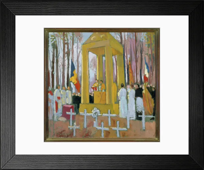 Framed Print : Messe devant la tombe d'Ernest Psichari, 1924. Creator: Maurice Denis Framed Print : Messe devant la tombe d'Ernest Psichari, 1924. Creator: Maurice Denis