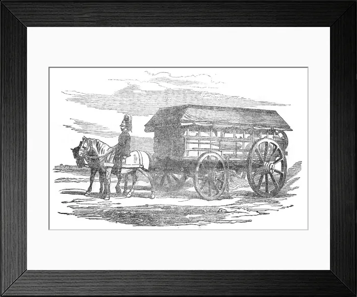 Framed Print : Electric Telegraph for the Seat of War - the Waggon, 1854. Creator: Unknown Framed Print : Electric Telegraph for the Seat of War - the Waggon, 1854. Creator: Unknown