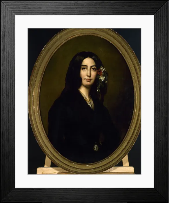 Framed Print : Portrait de George Sand, between 1837 and 1839. Creator: Auguste Charpentier Framed Print : Portrait de George Sand, between 1837 and 1839. Creator: Auguste Charpentier