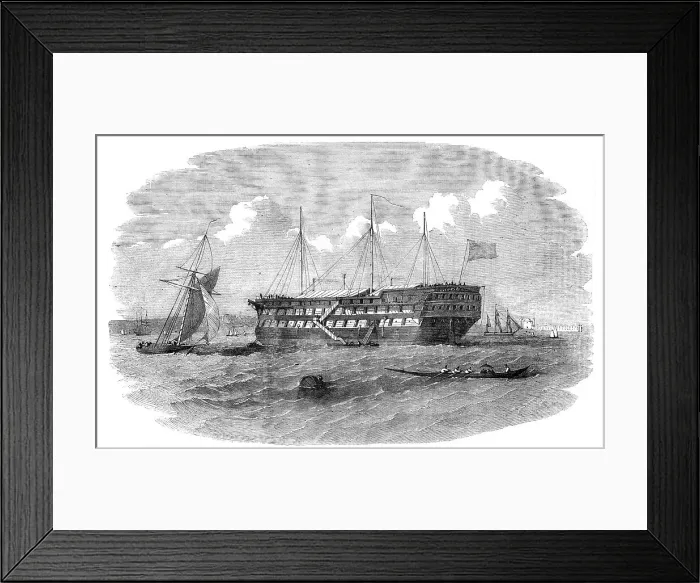 Framed Print : Hospital Ship near the Seraglio, at Constantinople, 1854. Creator: Unknown Framed Print : Hospital Ship near the Seraglio, at Constantinople, 1854. Creator: Unknown