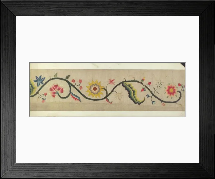 Framed Print : Crewel Embroidery (Border), c. 1938. Creator: Lawrence Peterson Framed Print : Crewel Embroidery (Border), c. 1938. Creator: Lawrence Peterson