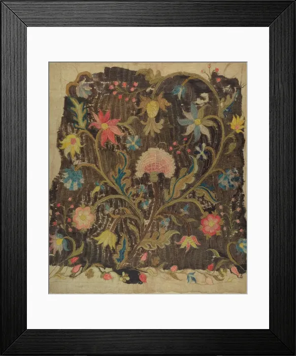 Framed Print : Crewel Embroidery for Chair Seat, c. 1937. Creator: Lawrence Peterson Framed Print : Crewel Embroidery for Chair Seat, c. 1937. Creator: Lawrence Peterson
