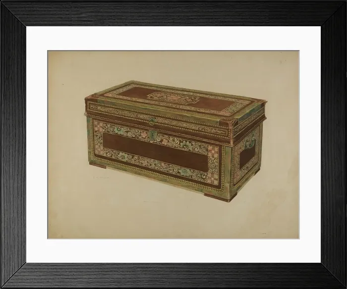 Framed Print : Pa. German Chest, c. 1940. Creator: Samuel Philpot Framed Print : Pa. German Chest, c. 1940. Creator: Samuel Philpot