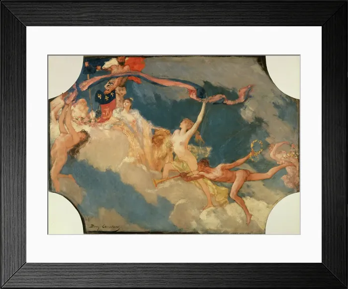 Framed Print : Esquisse pour la salle des fêtes de l'Hôtel de Ville de Paris : La Ville de Paris conviant... 1889. Creator: Eugene Delacroix Framed Print : Esquisse pour la salle des fêtes de l'Hôtel de Ville de Paris : La Ville de Paris conviant... 1889. Creator: Eugene Delacroix