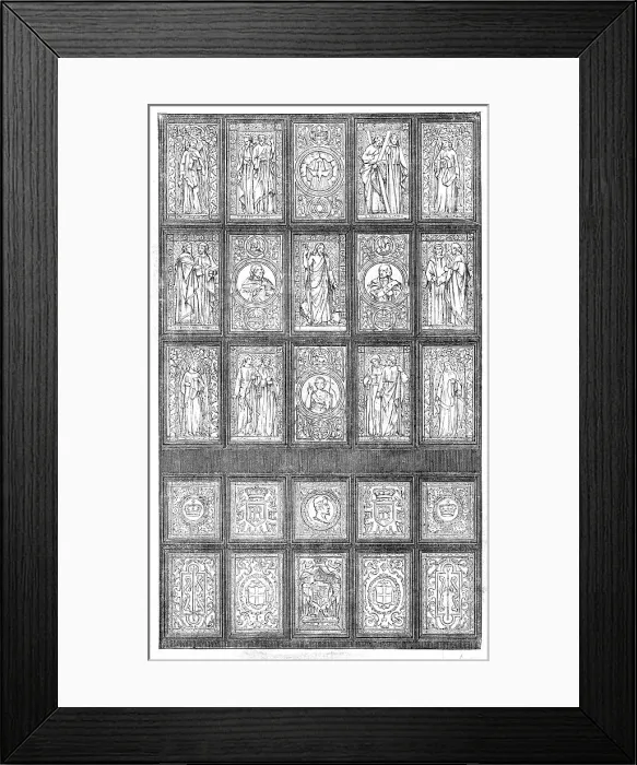 Framed Print : Painted Window presented to the King of Denmark, by Mr. Peto, M.P. 1854. Creator: Unknown Framed Print : Painted Window presented to the King of Denmark, by Mr. Peto, M.P. 1854. Creator: Unknown
