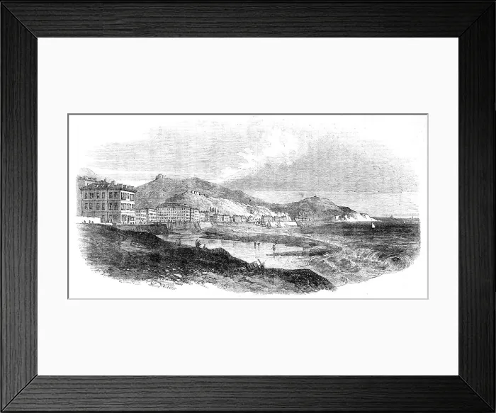 Framed Print : Nice, from the West, 1854. Creator: Unknown Framed Print : Nice, from the West, 1854. Creator: Unknown