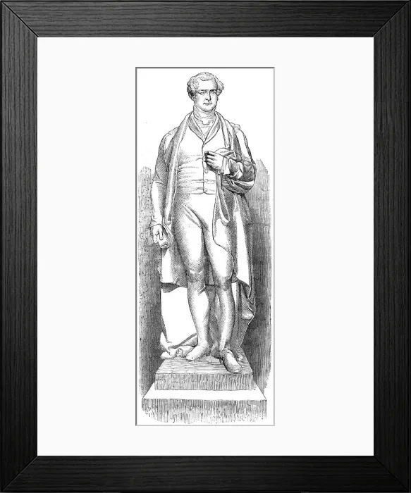 Framed Print : Marble statue of the late Sir Robert Peel (Noble, sculptor), recently placed in St. George's... 185 Creator: Unknown Framed Print : Marble statue of the late Sir Robert Peel (Noble, sculptor), recently placed in St. George's... 185 Creator: Unknown