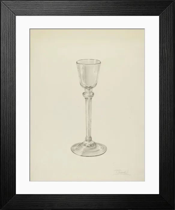 Framed Print : Wine Glass, c. 1939. Creator: Palmyra Pimentel Framed Print : Wine Glass, c. 1939. Creator: Palmyra Pimentel
